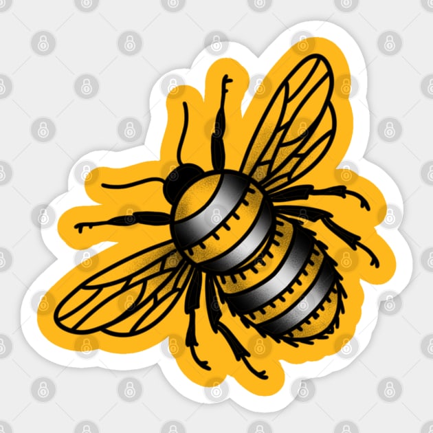 Black Bee Sticker by Jahaziel Sandoval